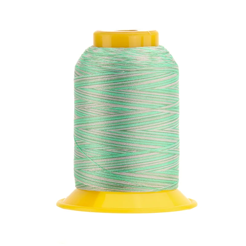 WonderFil SOFTLOC: Tex35 Wooly Poly Variegated 1100yd-Mint Biscuit 23