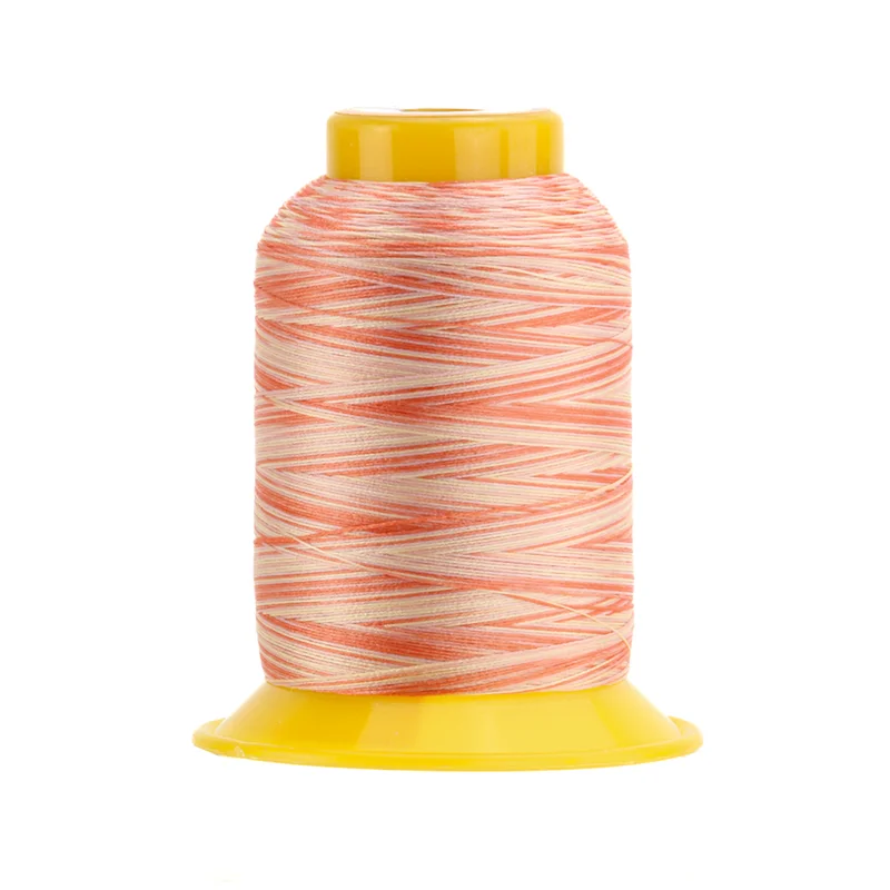 WonderFil SOFTLOC: Tex35 Wooly Poly Variegated 1100yd-Peach Cobbler 09