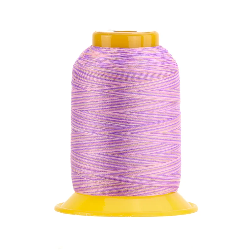 WonderFil SOFTLOC: Tex35 Wooly Poly Variegated 1100yd-Purple Panseys 15