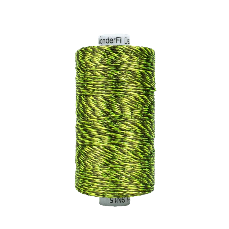 Wonderfil STARRY NIGHT DAZZLE: 8wt Rayon Metallic-Malachite 15