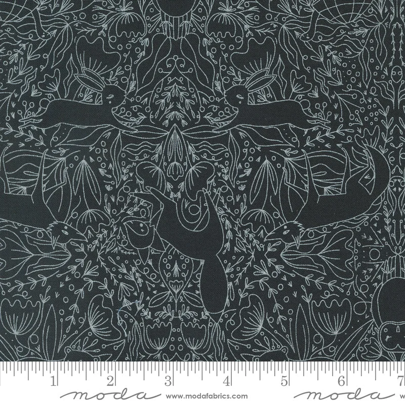 WOODLAND WONDER: Frolic-Midnight (1/4 Yard)