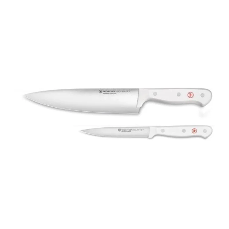 Wusthof Gourmet White 2pc Chef's Knife Set