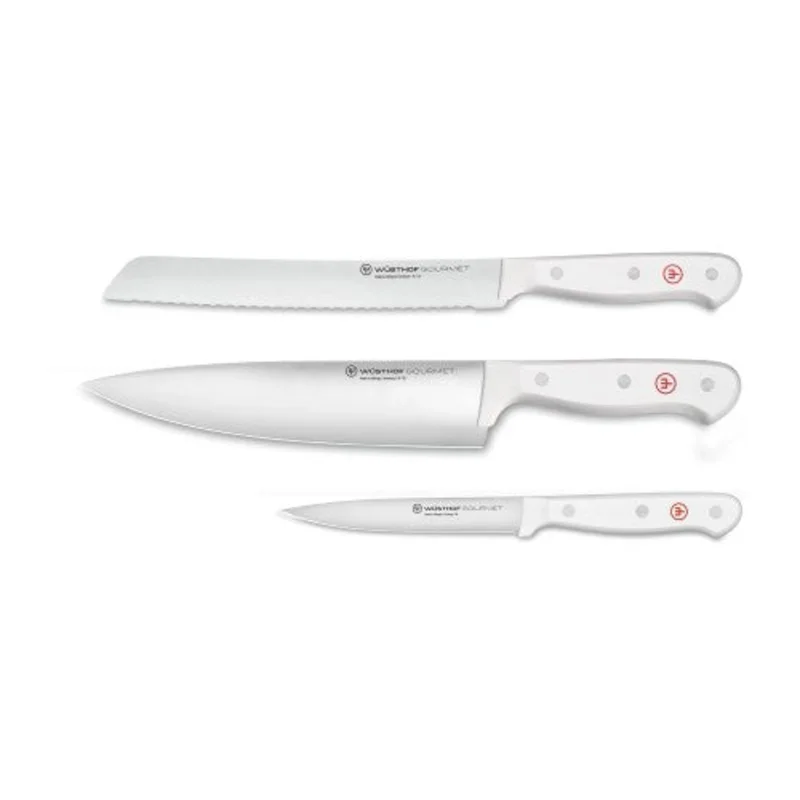 Wusthof Gourmet White 3pc Starter Knife Set