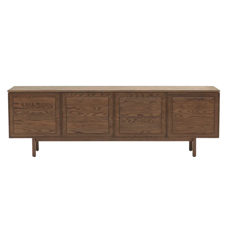 Yorke Media Cabinet, Latte, 78.75" W 17.75" D 28" H