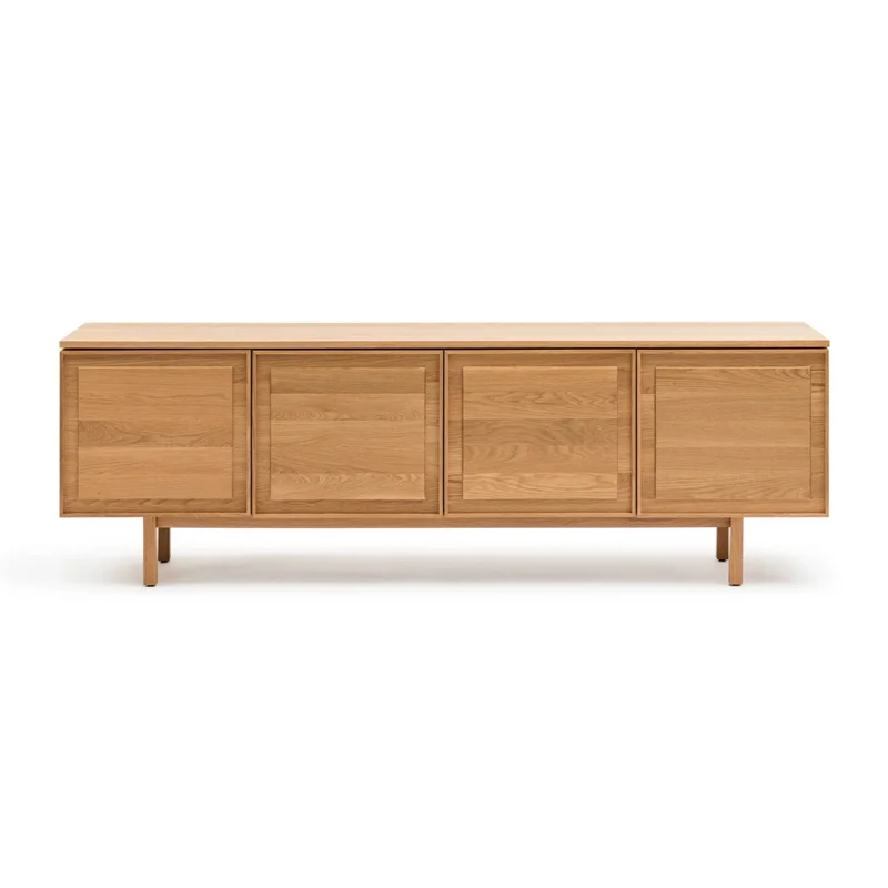 Yorke Media Cabinet, Light Oak, 78.75" W 17.75" D 28" H