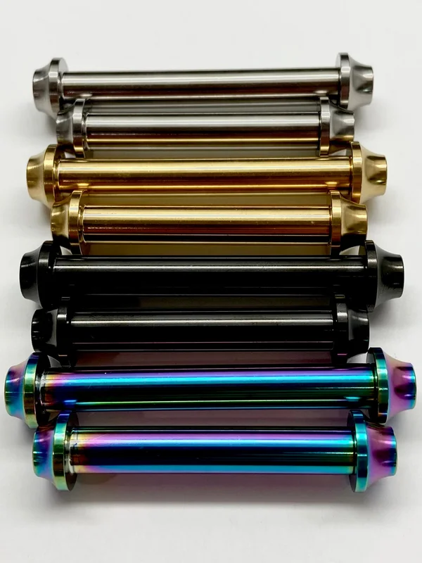 YT Capra Shock Bolts - Titanium Rainbow Oil Slick