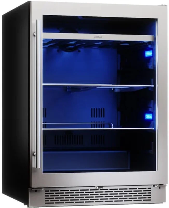 Zephyr - 23.875 Inch 5.6 cu. ft Beverage Centre Refrigerator in Stainless - PRB24C01BG Stainless