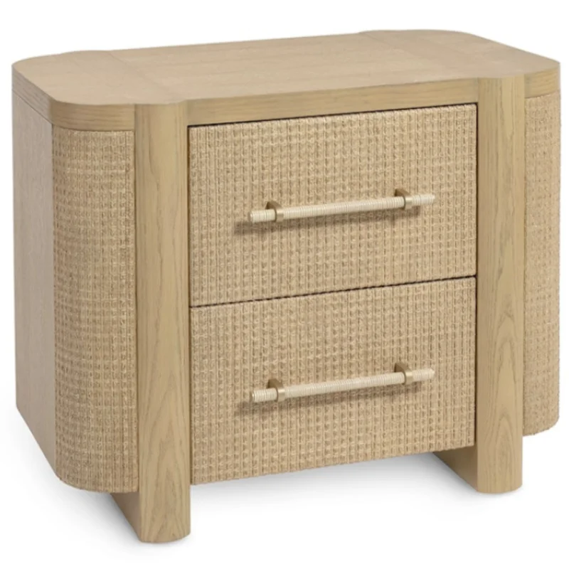 Zoey Natural Oak Nightstand, 32"W