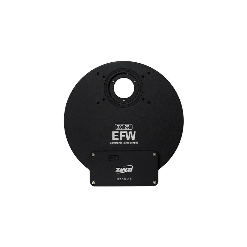 ZWO EFW-81.25" Electronic Filter Wheel | 8-Position USB-C Wheel for 1.25"/31mm Filters